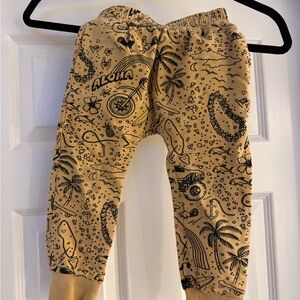 Kids' Gold Yellow Graphic Joggers